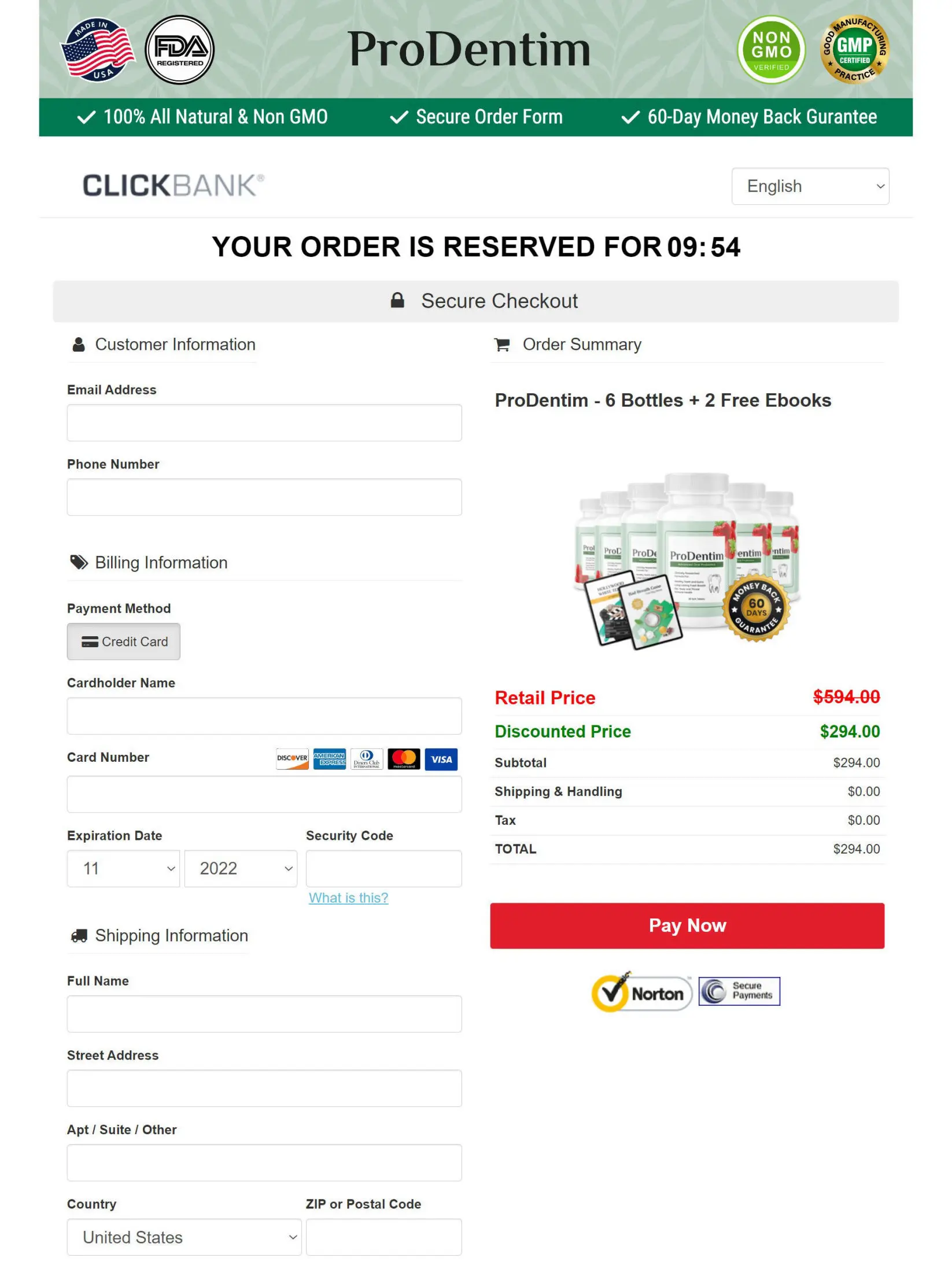 ProDentim Checkout